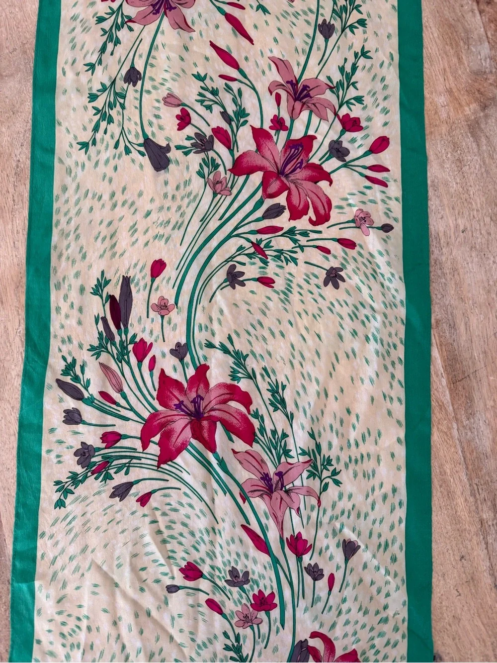 Oscar de la Renta silk floral scarf